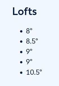 キャロウェイ　Quantum (TD)　ロフト